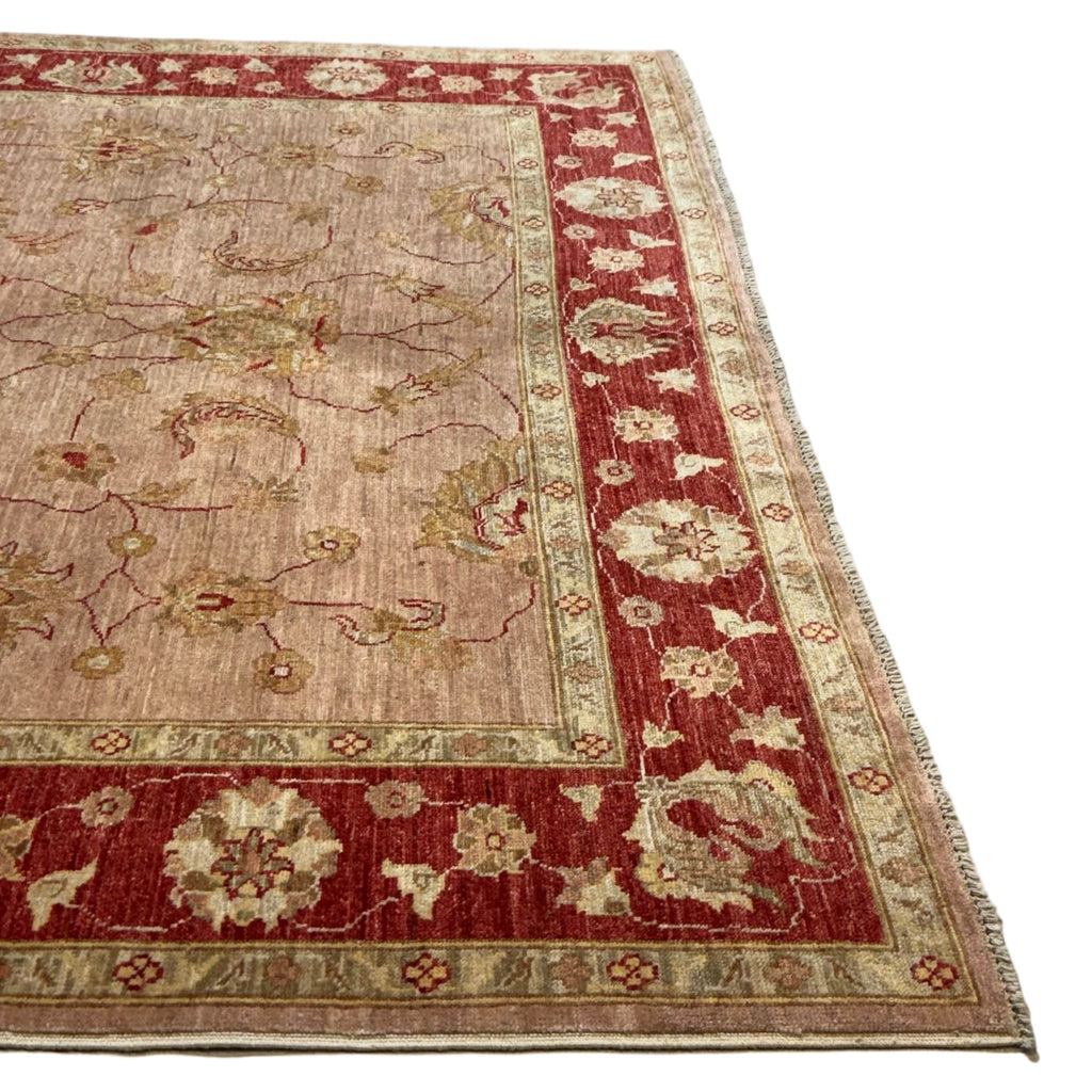 241 x 188 cm Afghan Chobi Ziegler Hand-Knotted Wool Rug