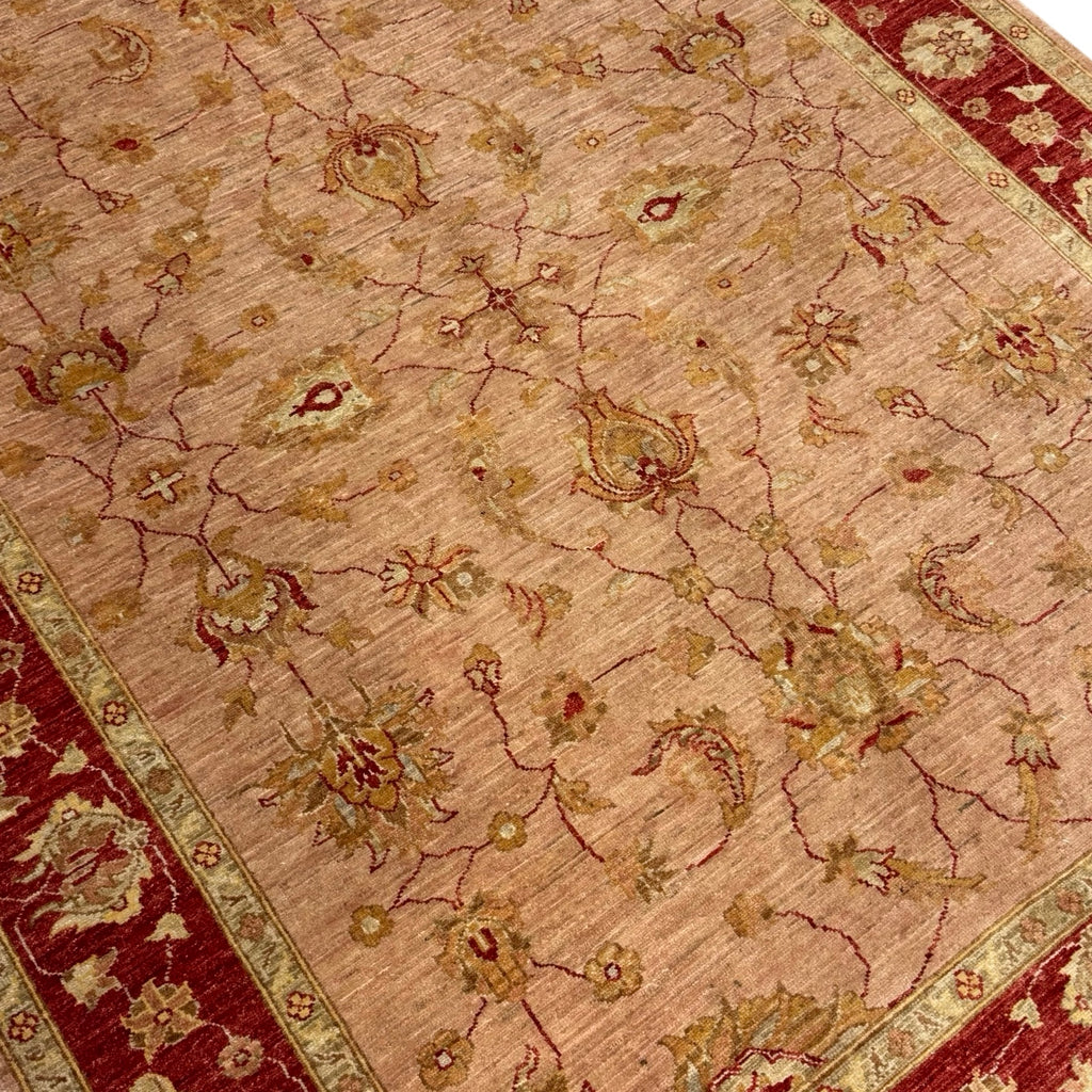 241 x 188 cm Afghan Chobi Ziegler Hand-Knotted Wool Rug