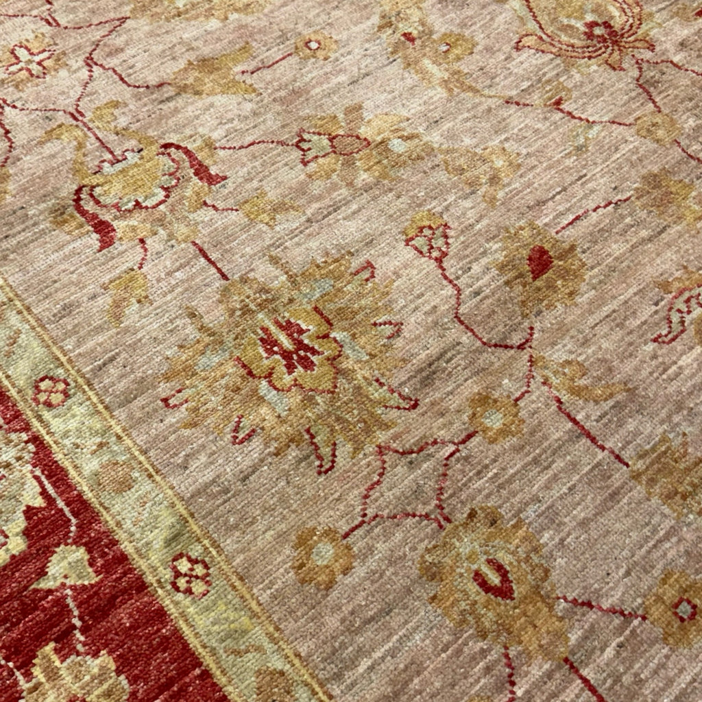 241 x 188 cm Afghan Chobi Ziegler Hand-Knotted Wool Rug