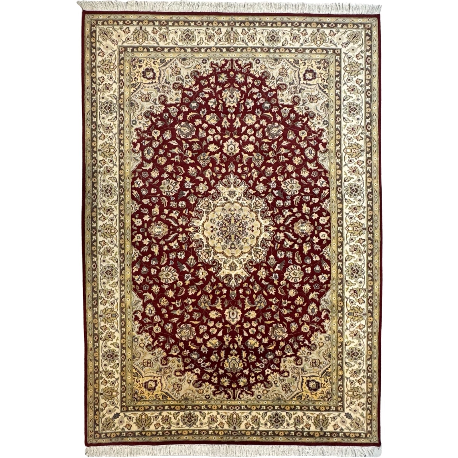 274 x 187 cm Afghan Chobi Sutri Hand-Knotted Wool Rug
