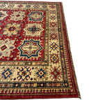 223 x 182 cm Hand Knotted Afghan Kazak Wool Rug