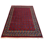 290 x 198 cm Hand-Knotted Afghan Akche Bokhara, Rug