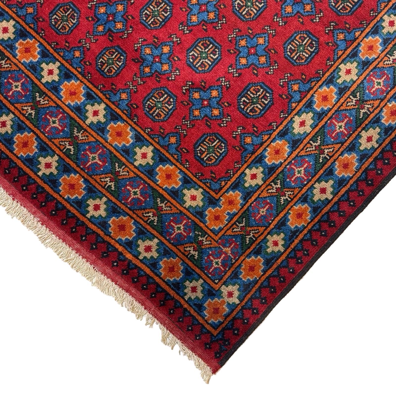 290 x 198 cm Hand-Knotted Afghan Akche Bokhara, Rug