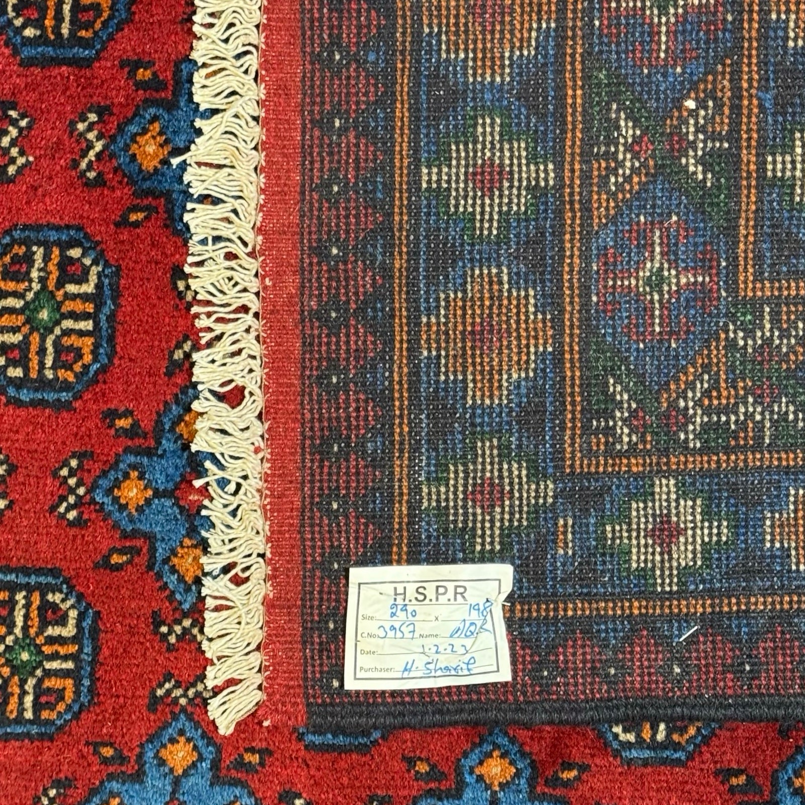 290 x 198 cm Hand-Knotted Afghan Akche Bokhara, Rug