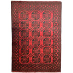 280 x 190 cm Hand Knotted Afghan Akche – Wool Rug