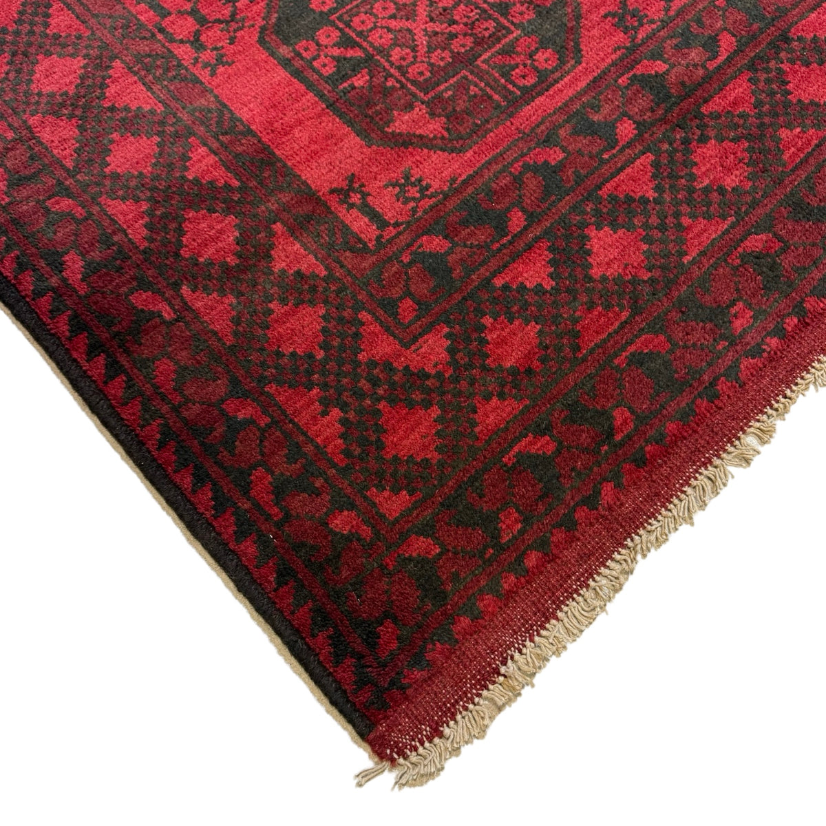 280 x 190 cm Hand Knotted Afghan Akche – Wool Rug