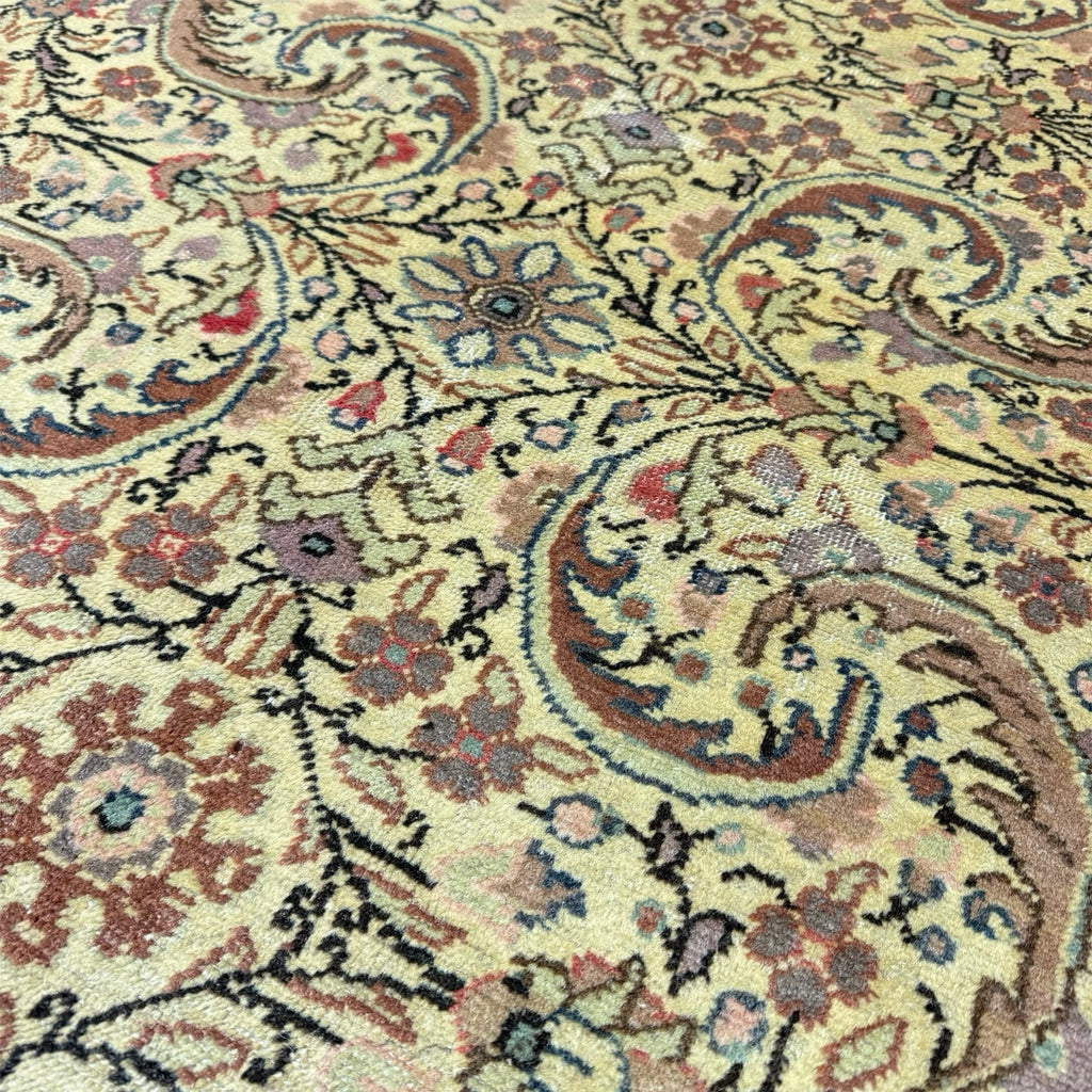 289 x 198 cm Hand-Knotted Turkish Vintage Oushak Wool Rug
