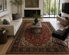 305 x 200 cm Hand-Knotted Persian Tabriz Geometric Rug