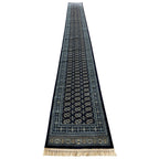 800 x 80cm Afghan Bokhara, Navy Runner Rug