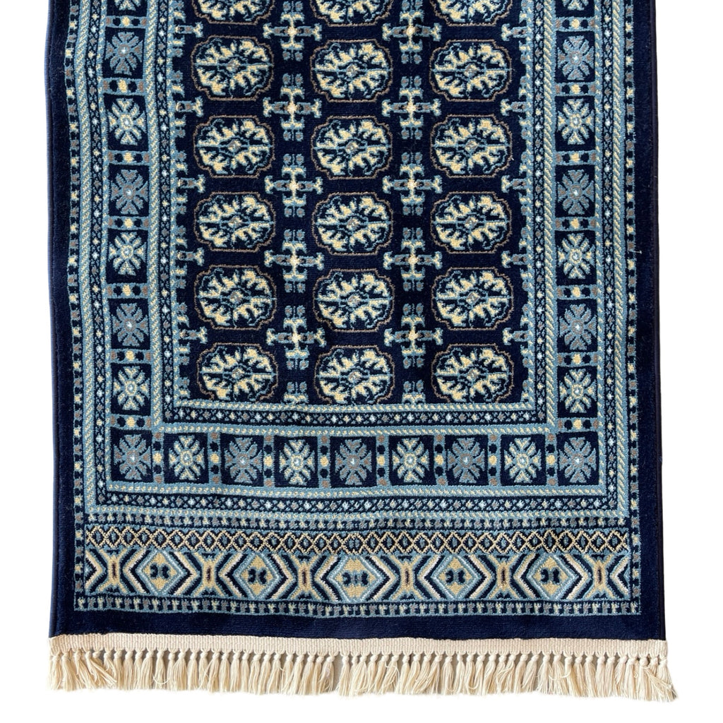 800 x 80cm Afghan Bokhara, Navy Runner Rug