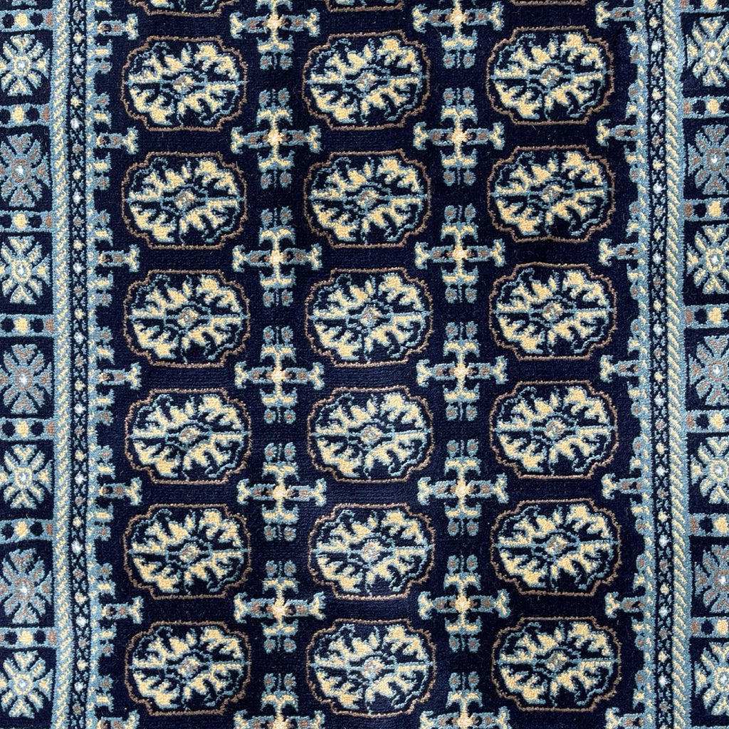 800 x 80cm Afghan Bokhara, Navy Runner Rug