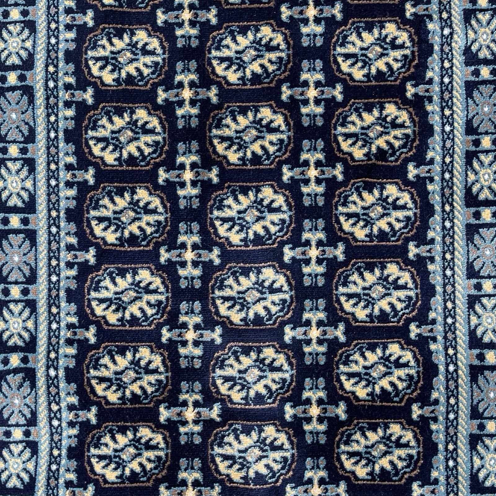 800 x 80cm Afghan Bokhara, Navy Runner Rug
