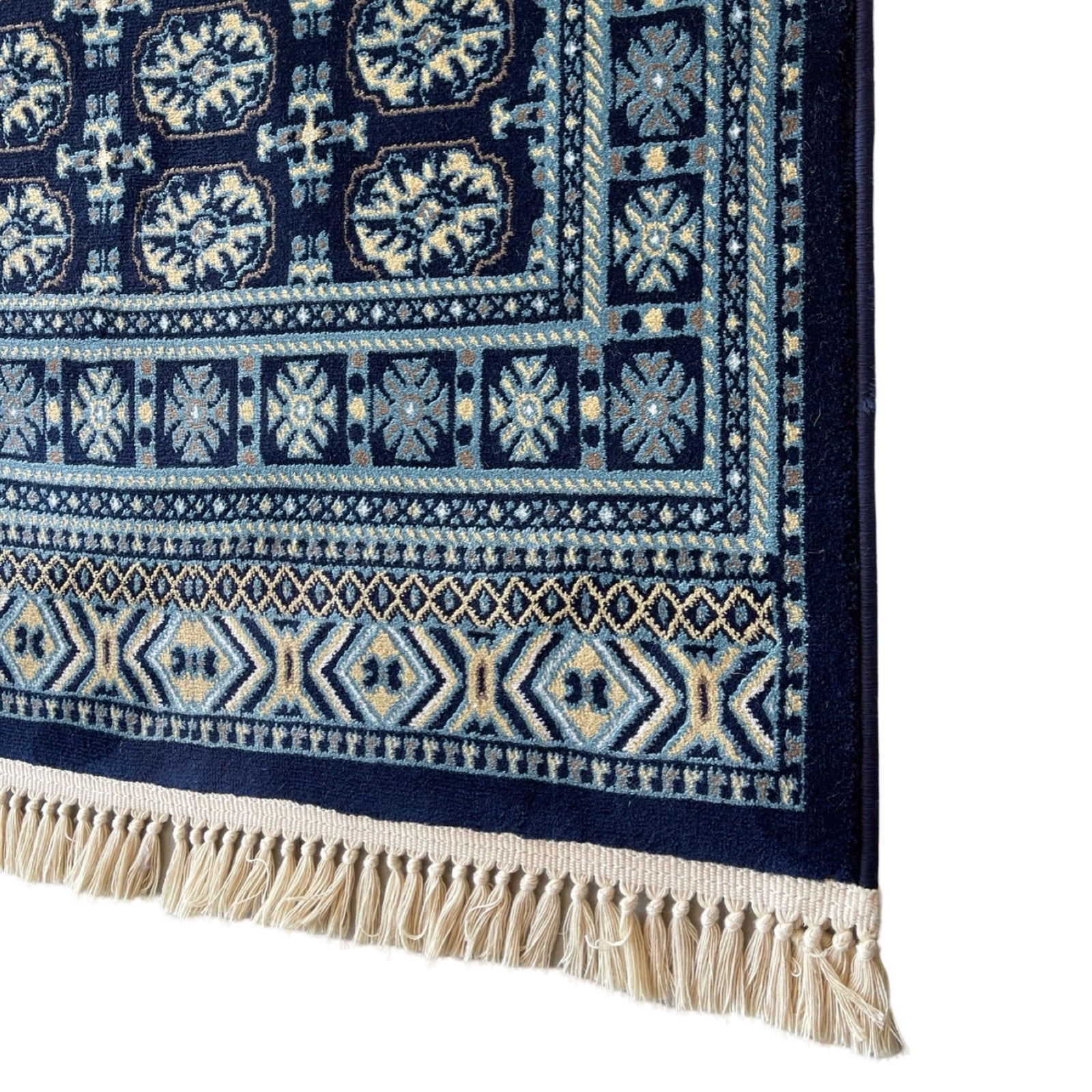 800 x 80cm Afghan Bokhara, Navy Runner Rug