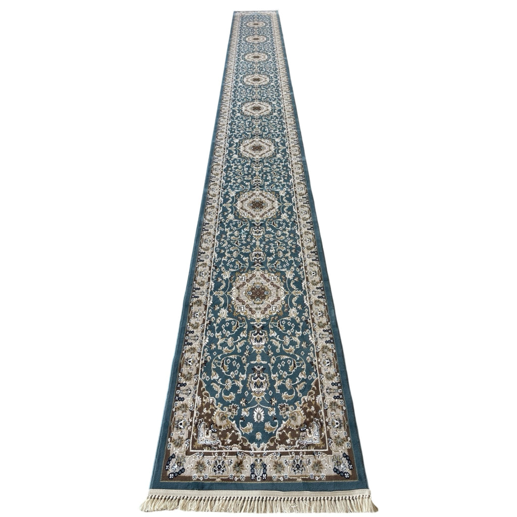 800 x 80cm Classic Persian, Blue Runner Rug