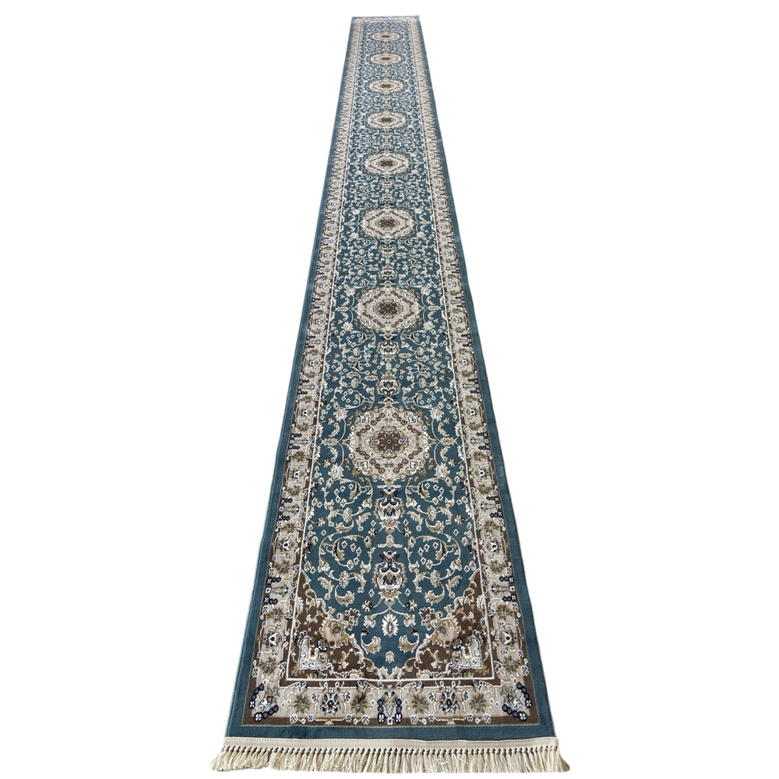 800 x 80cm Classic Persian, Blue Runner Rug