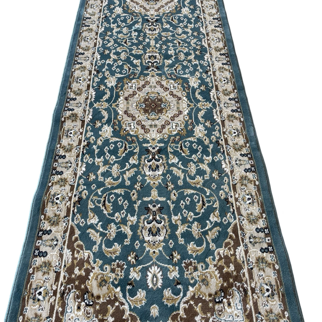 800 x 80cm Classic Persian, Blue Runner Rug