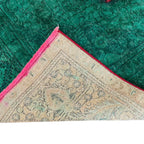 337 x 244 cm Hand-Knotted Tabriz Green Vintage Persian Rug