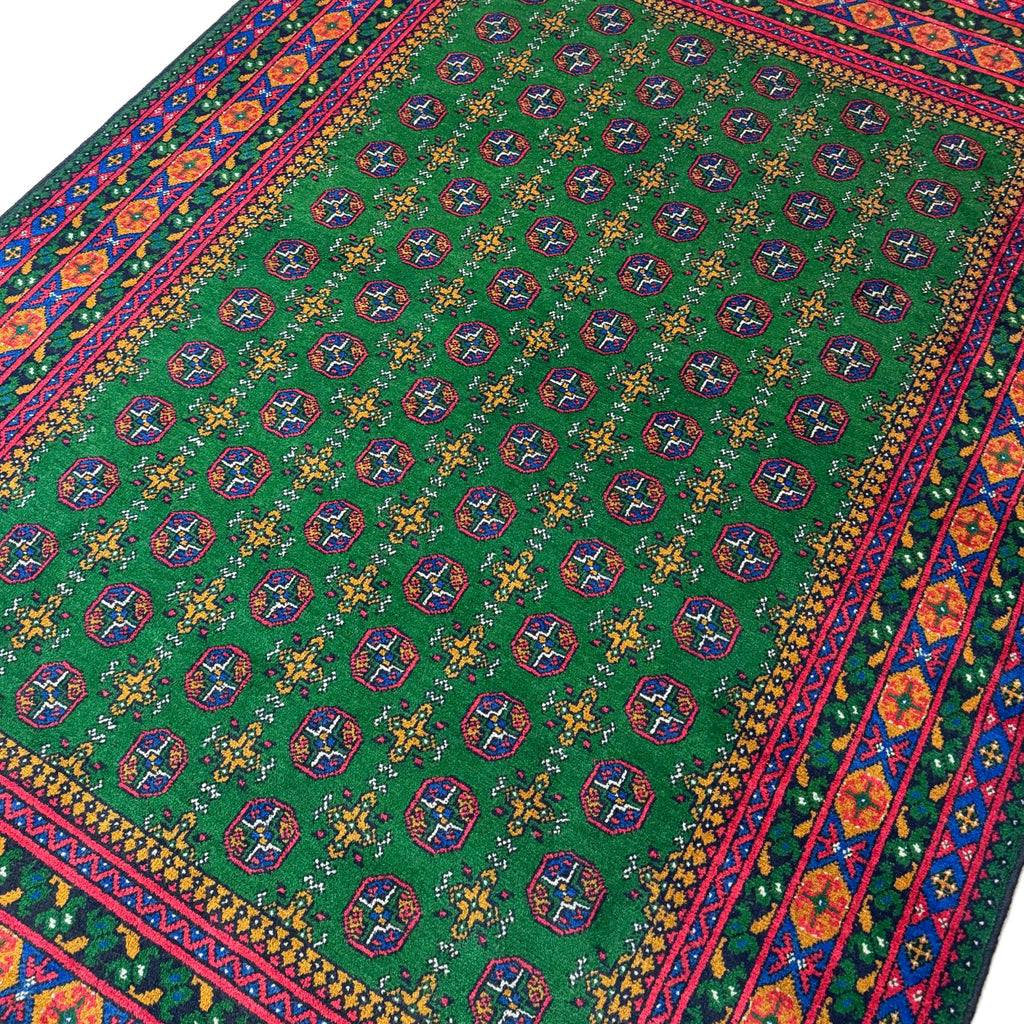 295 x 199 cm Hand-Knotted Afghan Akche Bokhara Geometric Rug