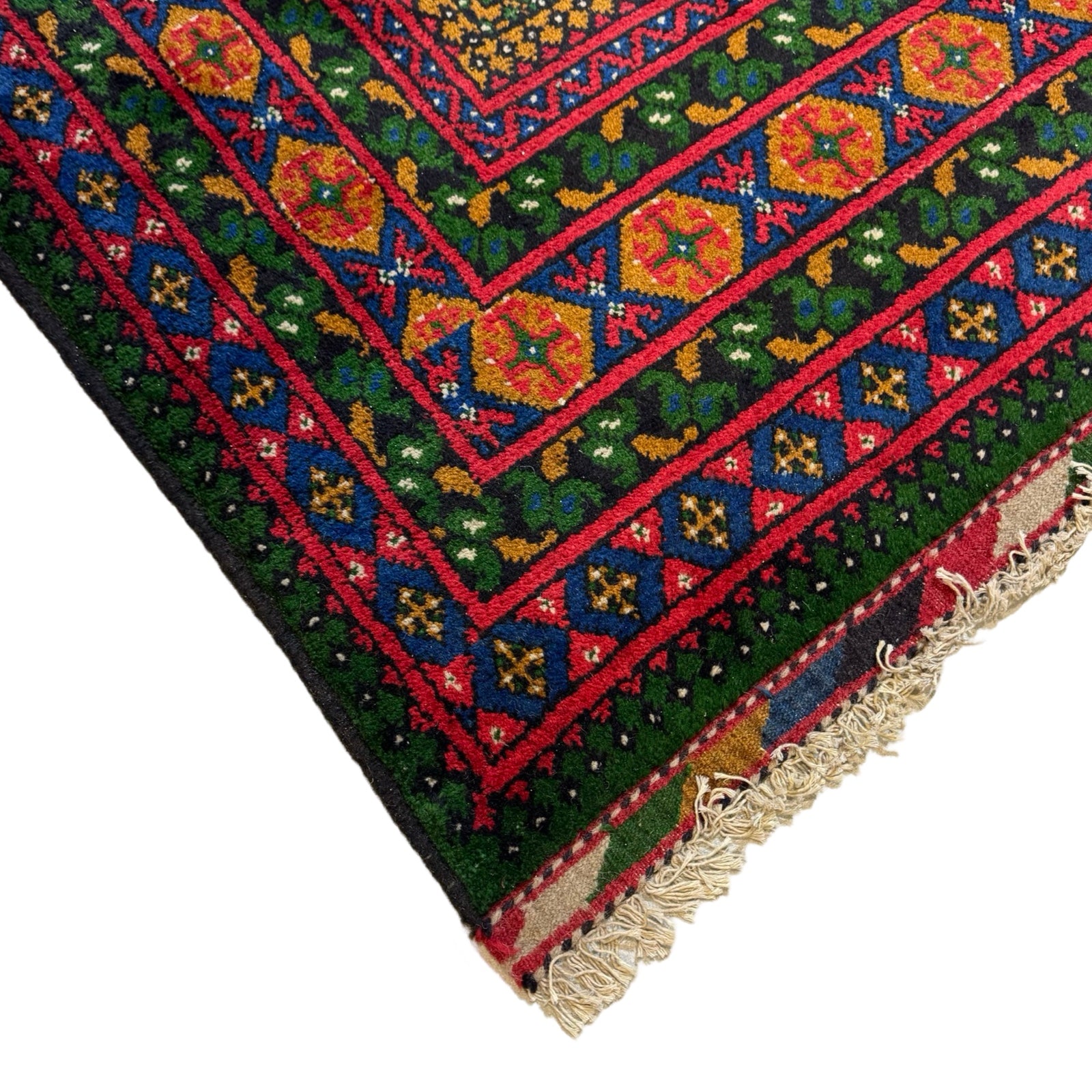 295 x 199 cm Hand-Knotted Afghan Akche Bokhara Geometric Rug