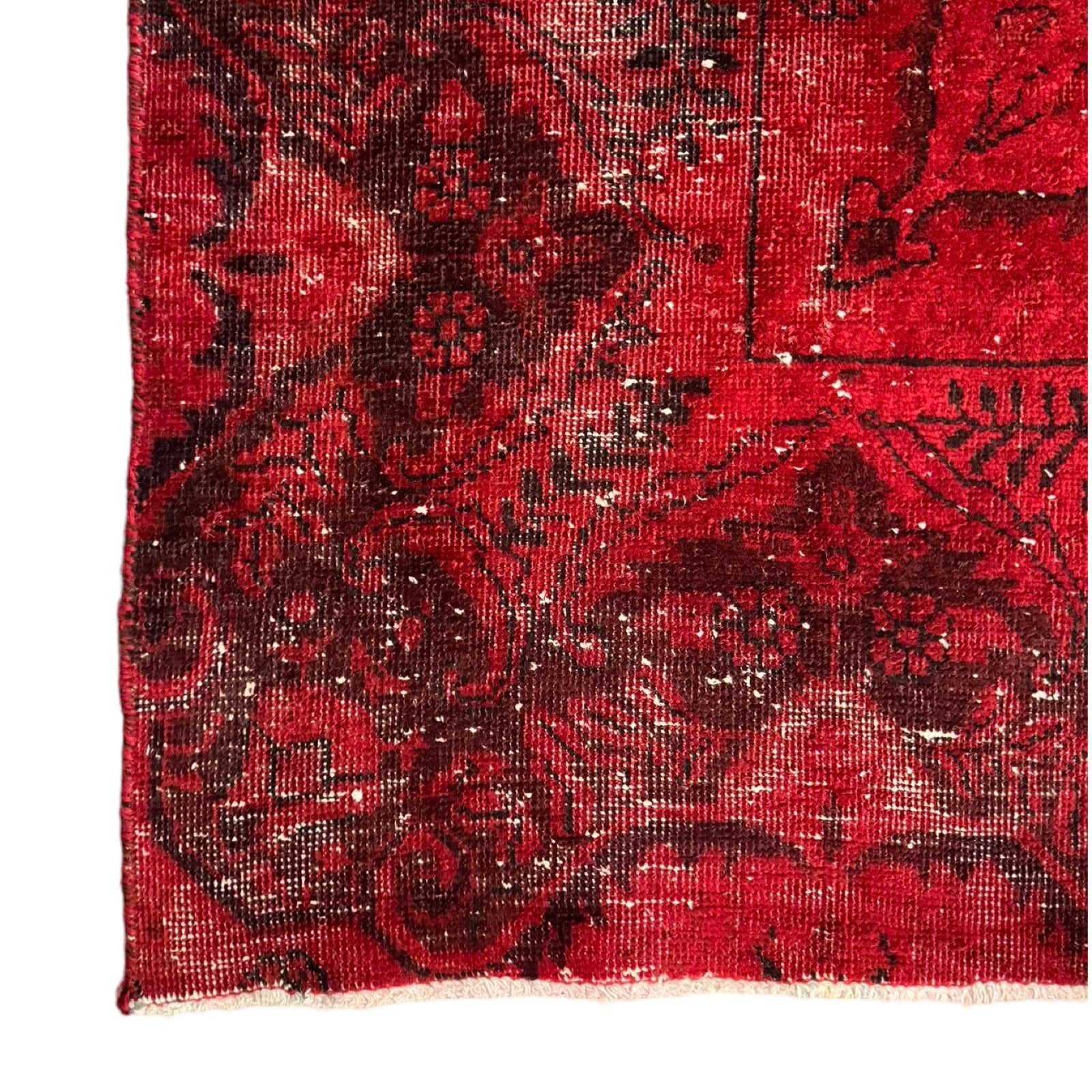 337 x 240 cm Hand-Knotted Red Vintage Persian Wool Rug
