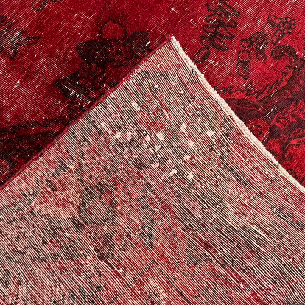 337 x 240 cm Hand-Knotted Red Vintage Persian Wool Rug
