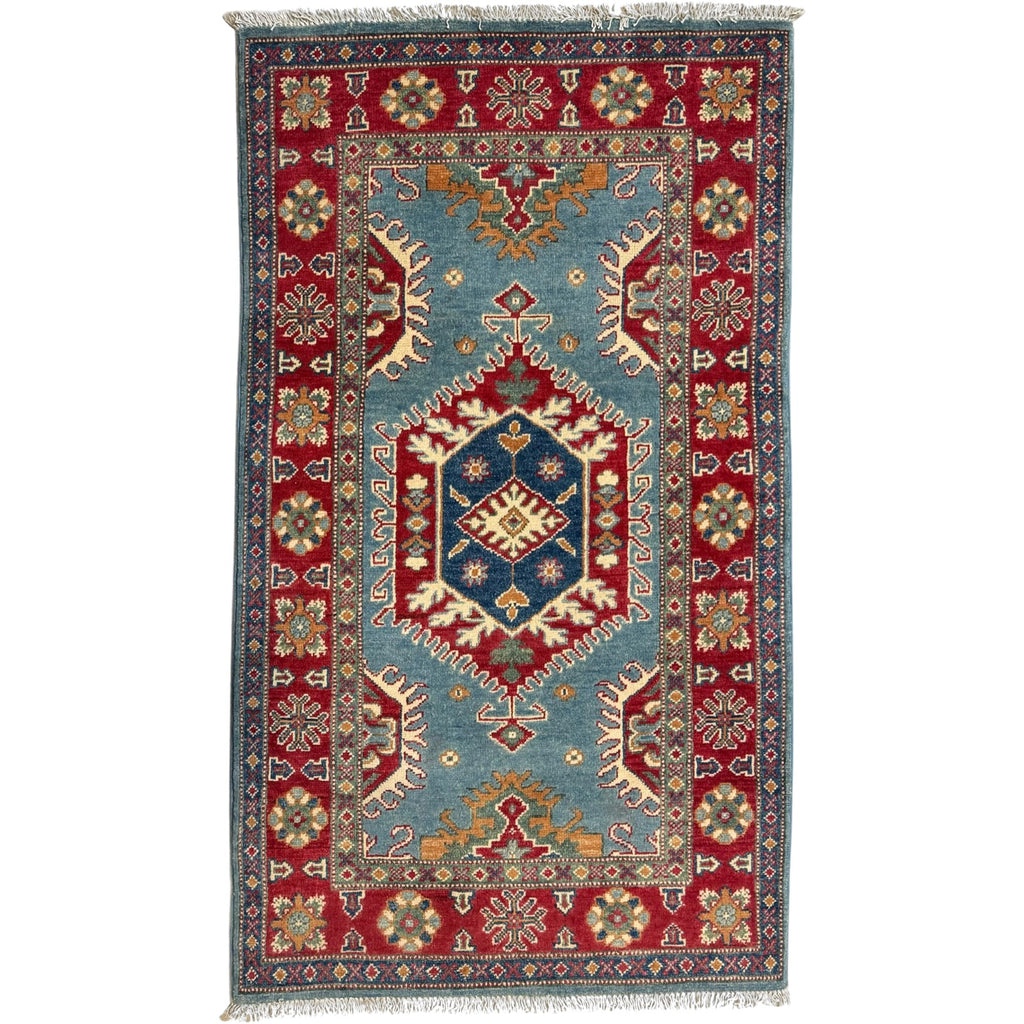 156 x 90 cm Hand Knotted Afghan Kazak – Wool Rug