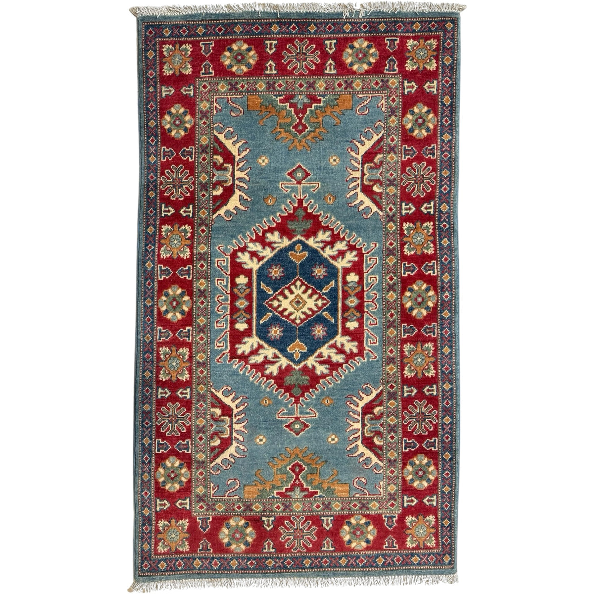 156 x 90 cm Hand Knotted Afghan Kazak – Wool Rug