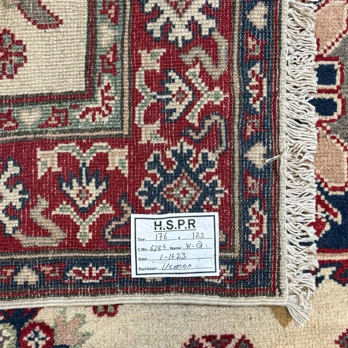 176 x 123 cm Hand Knotted Afghan Kazak – Wool Rug