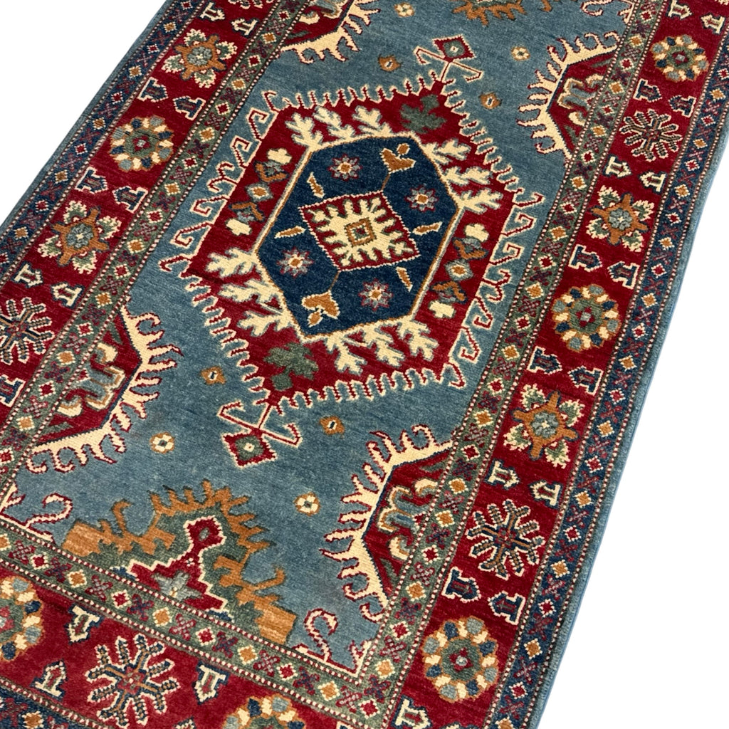156 x 90 cm Hand Knotted Afghan Kazak – Wool Rug