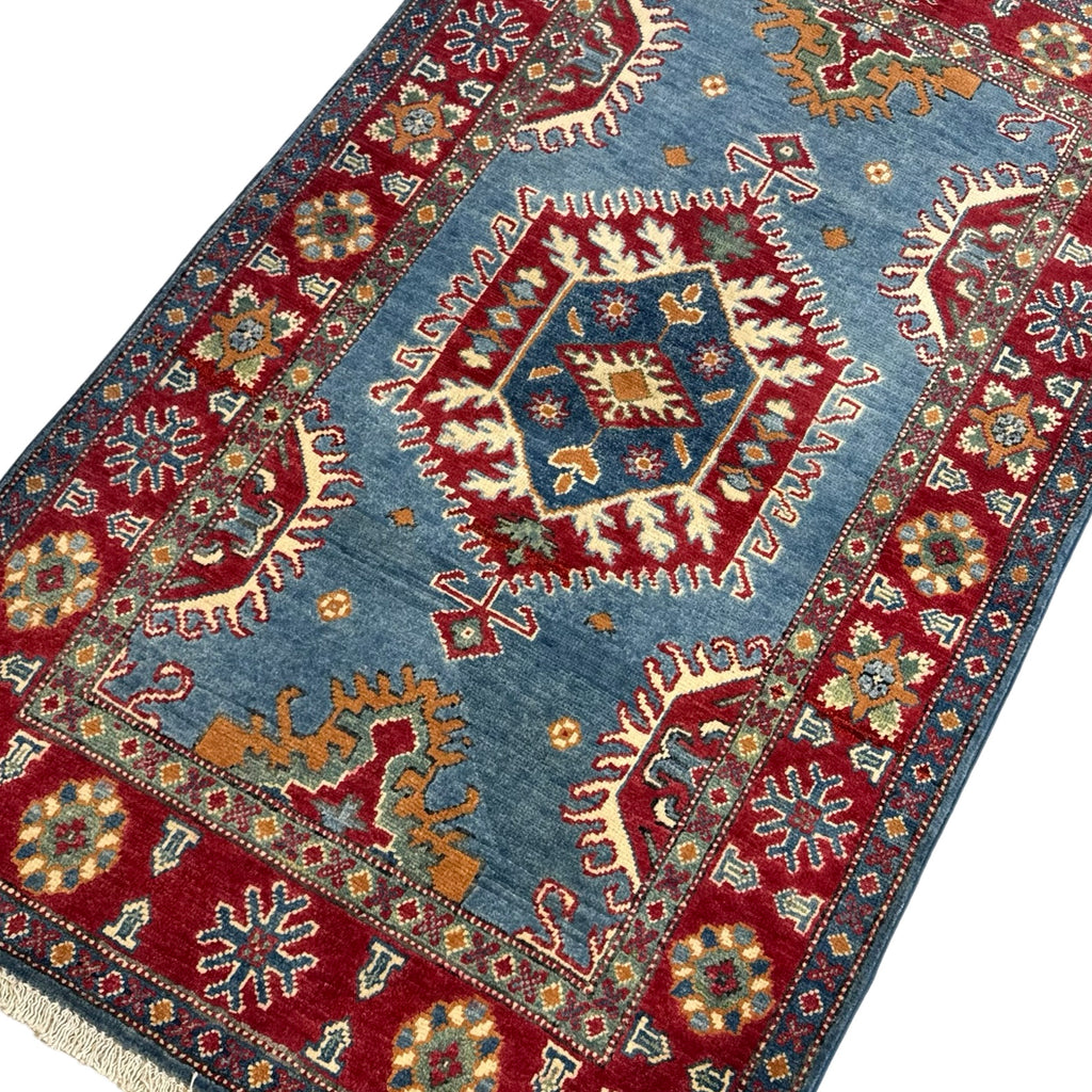 154 x 97 cm Hand Knotted Afghan Kazak – Wool Rug