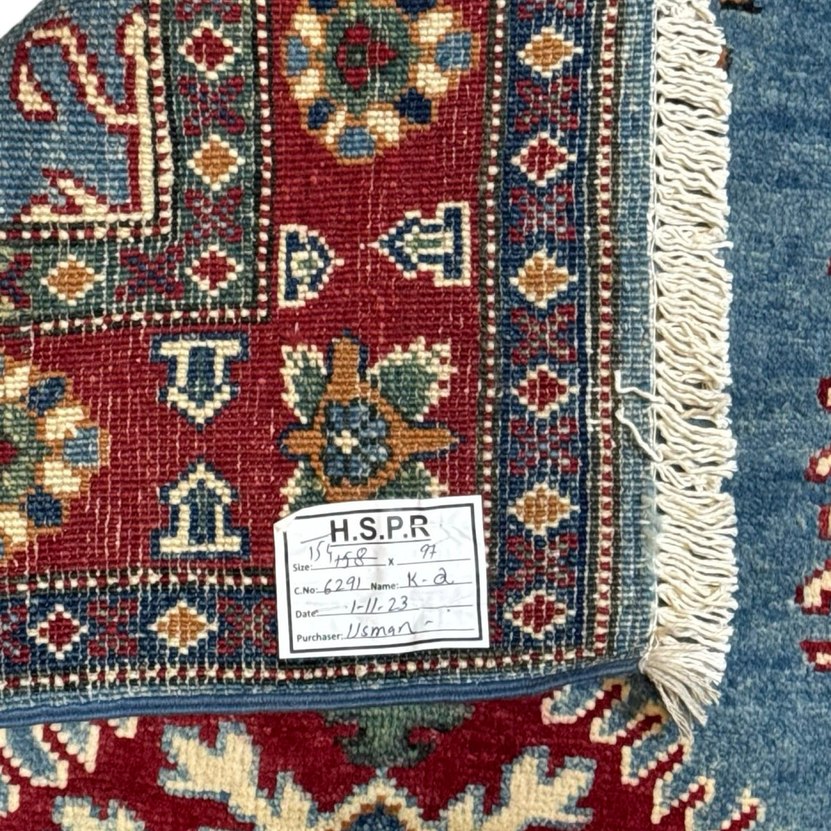 154 x 97 cm Hand Knotted Afghan Kazak – Wool Rug