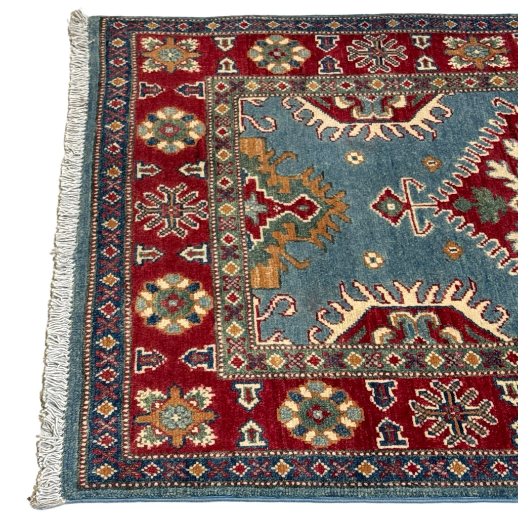 156 x 90 cm Hand Knotted Afghan Kazak – Wool Rug