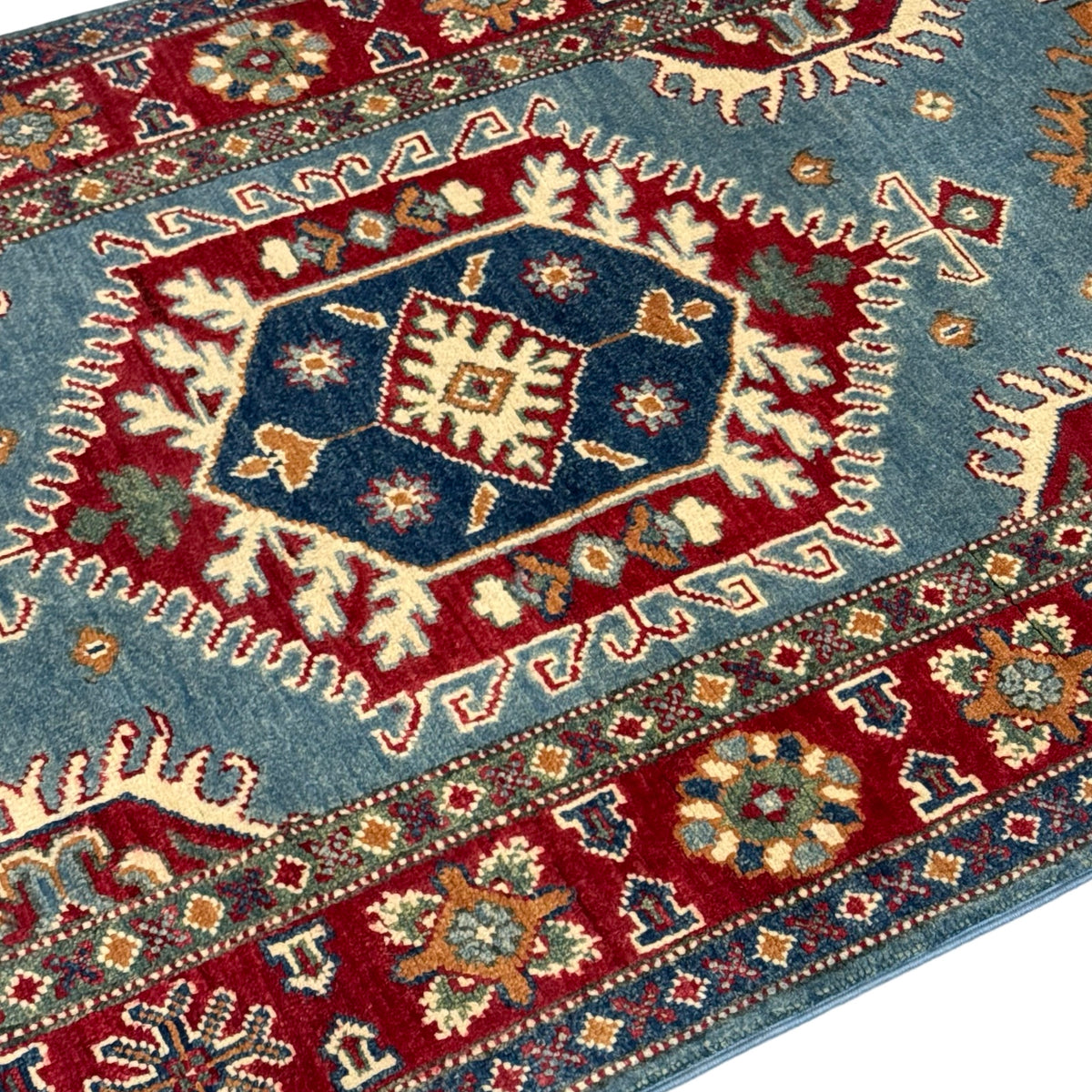 156 x 90 cm Hand Knotted Afghan Kazak – Wool Rug