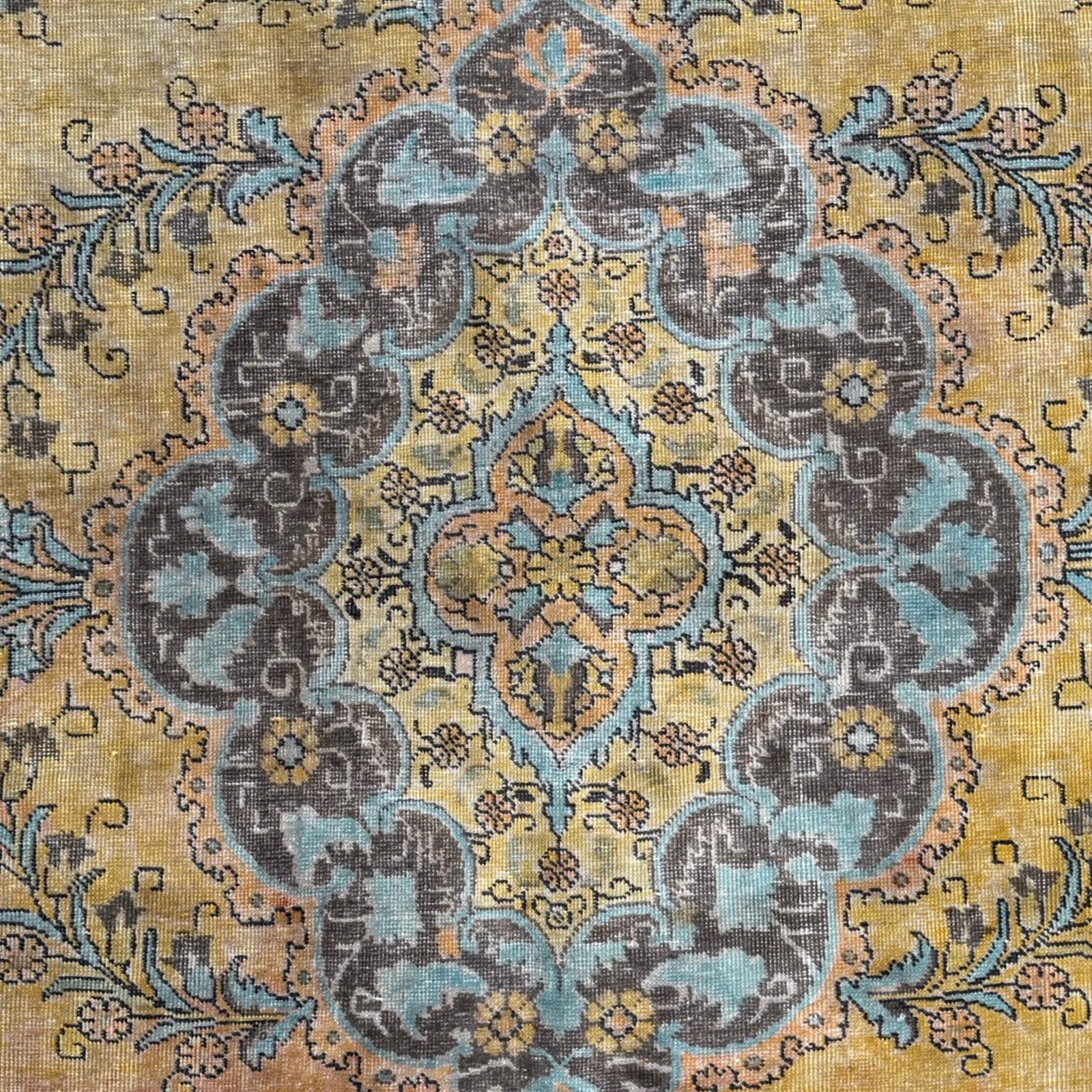 310 x 200 cm Hand-Knotted Tabriz Ultra Vintage Persian Wool Rug