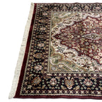 213 x 152 cm Hand Knotted Indian Silk Jaipur Oriental Rug
