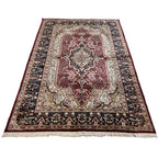 213 x 152 cm Hand Knotted Indian Silk Jaipur Oriental Rug