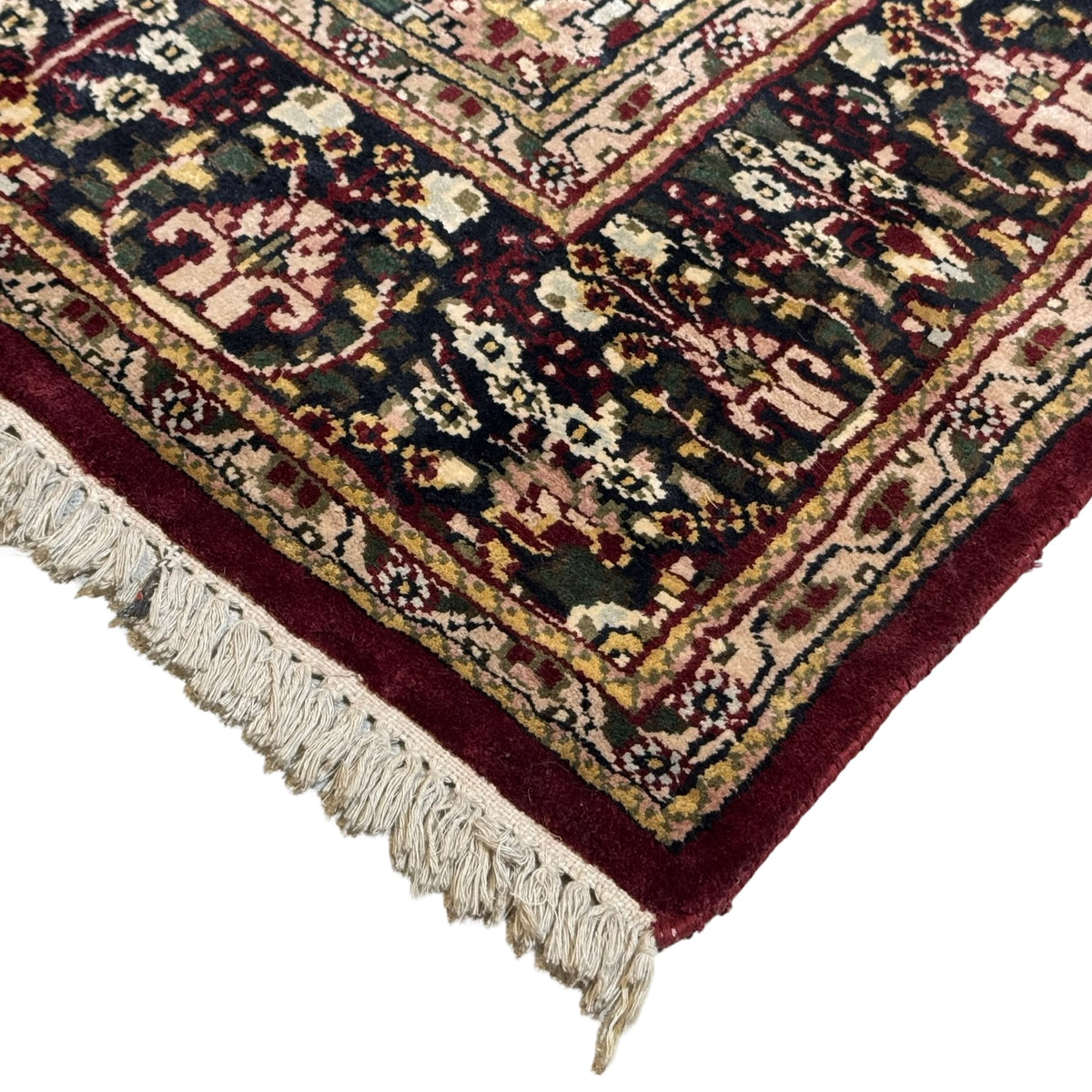 213 x 152 cm Hand Knotted Indian Silk Jaipur Oriental Rug