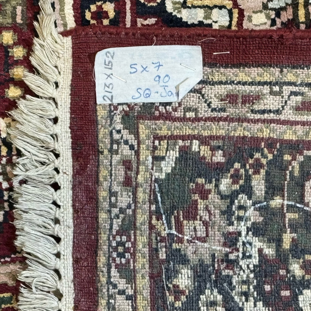 213 x 152 cm Hand Knotted Indian Silk Jaipur Oriental Rug