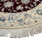 160 x 103 cm Hand Knotted Oval Persian Nain Nohla – Wool And Silk Rug