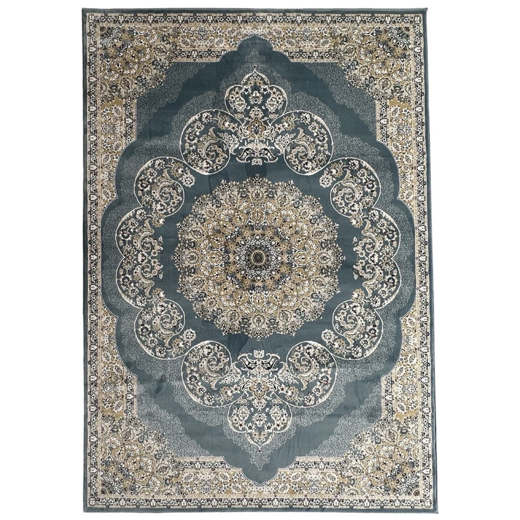 300 x 200 cm Turkish Machine Made Blue Isfahan Rug