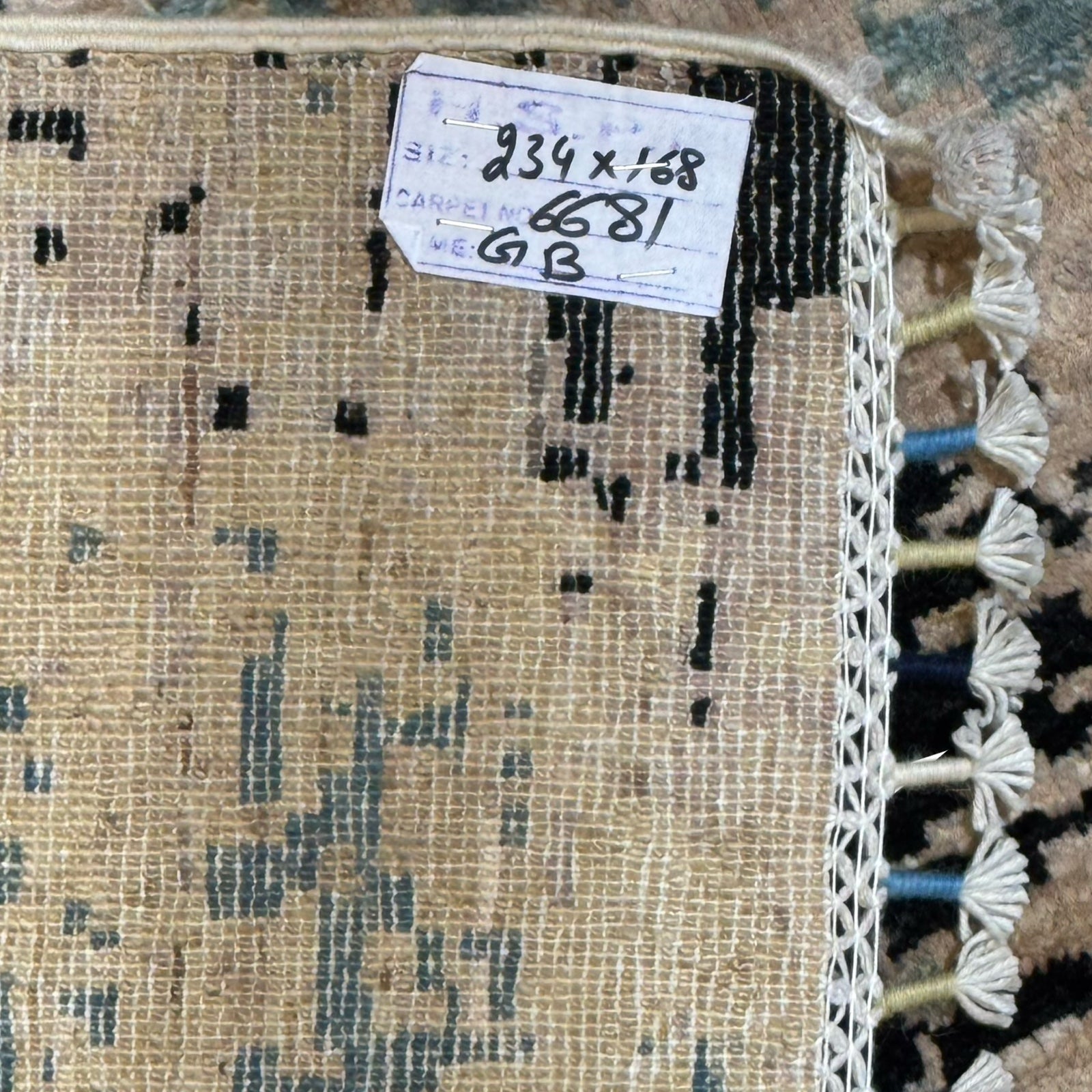 234 x 168 cm Afghan Modern Design Chobi Hand-Knotted Wool Rug