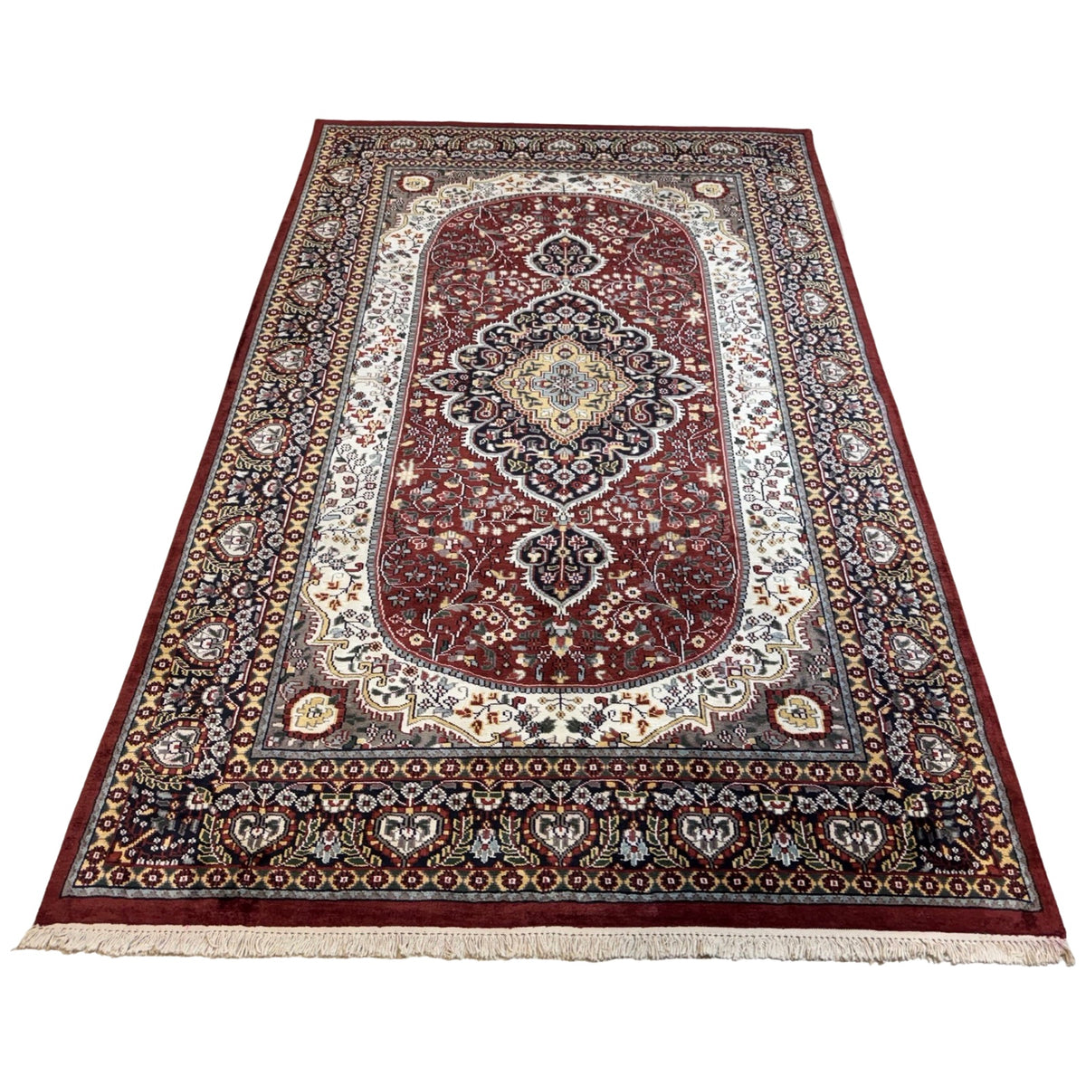 282 x 183 cm Hand Knotted Indian Jaipur Oriental Rug