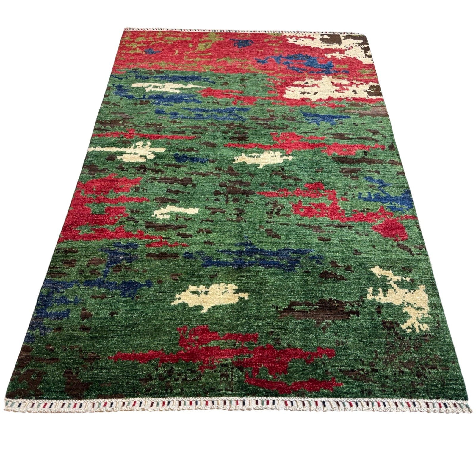 240 x 169 cm Afghan Modern Design Chobi Hand-Knotted Wool Rug