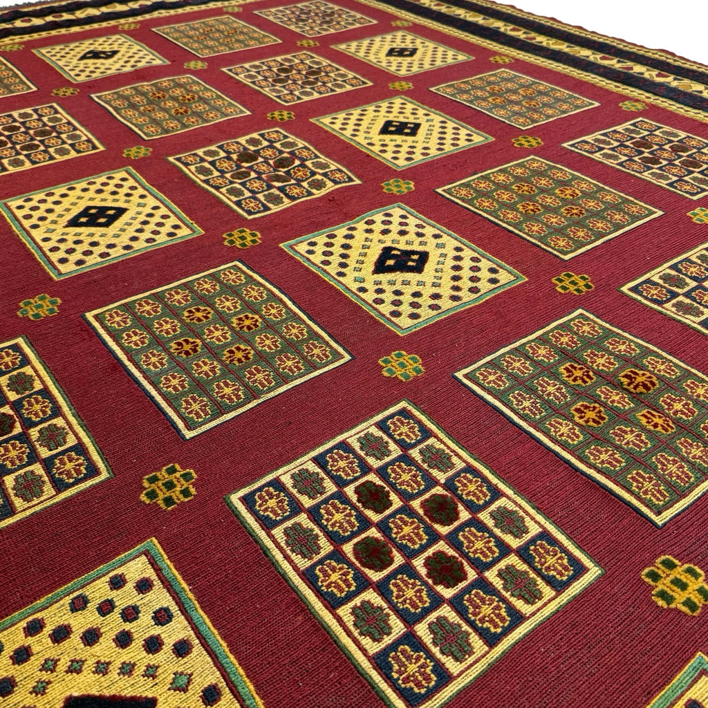 272 x 203 cm Hand-Woven Tribal Afghan Kilim Sumak – Wool Rug