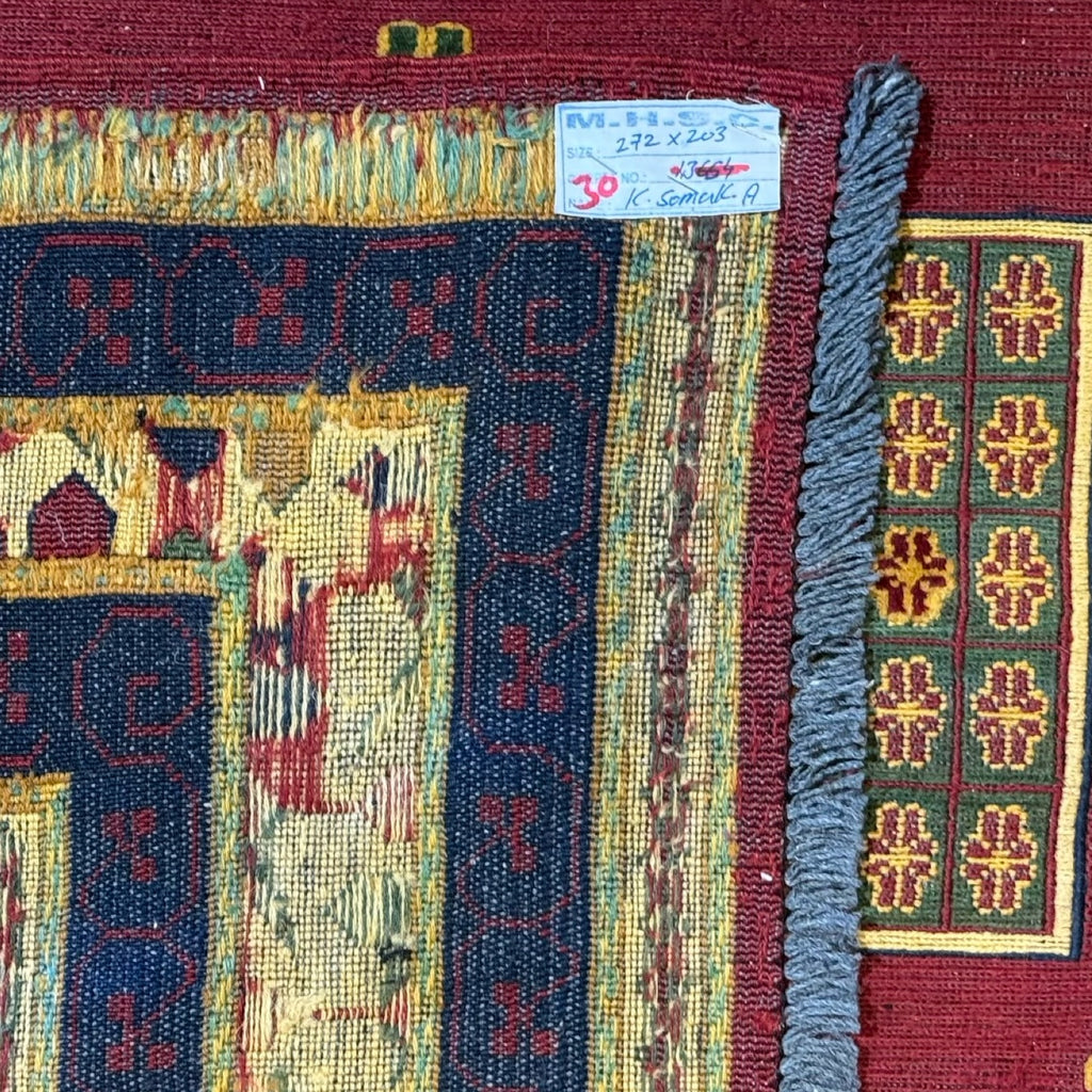 272 x 203 cm Hand-Woven Tribal Afghan Kilim Sumak – Wool Rug