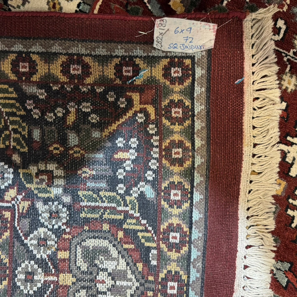 282 x 183 cm Hand Knotted Indian Jaipur Oriental Rug