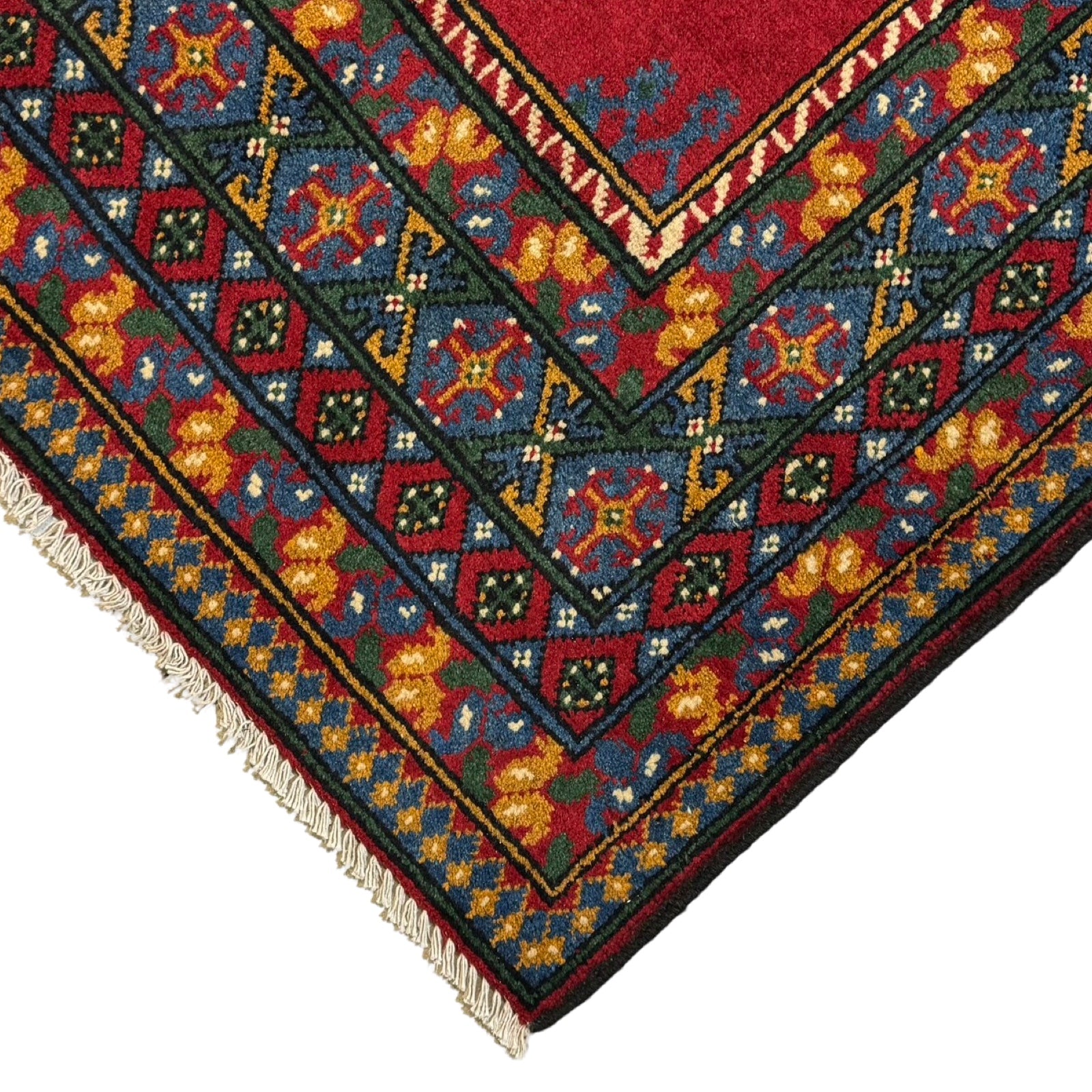 290 x 195 cm Hand-Knotted Afghan Akche Bokhara Geometric Rug