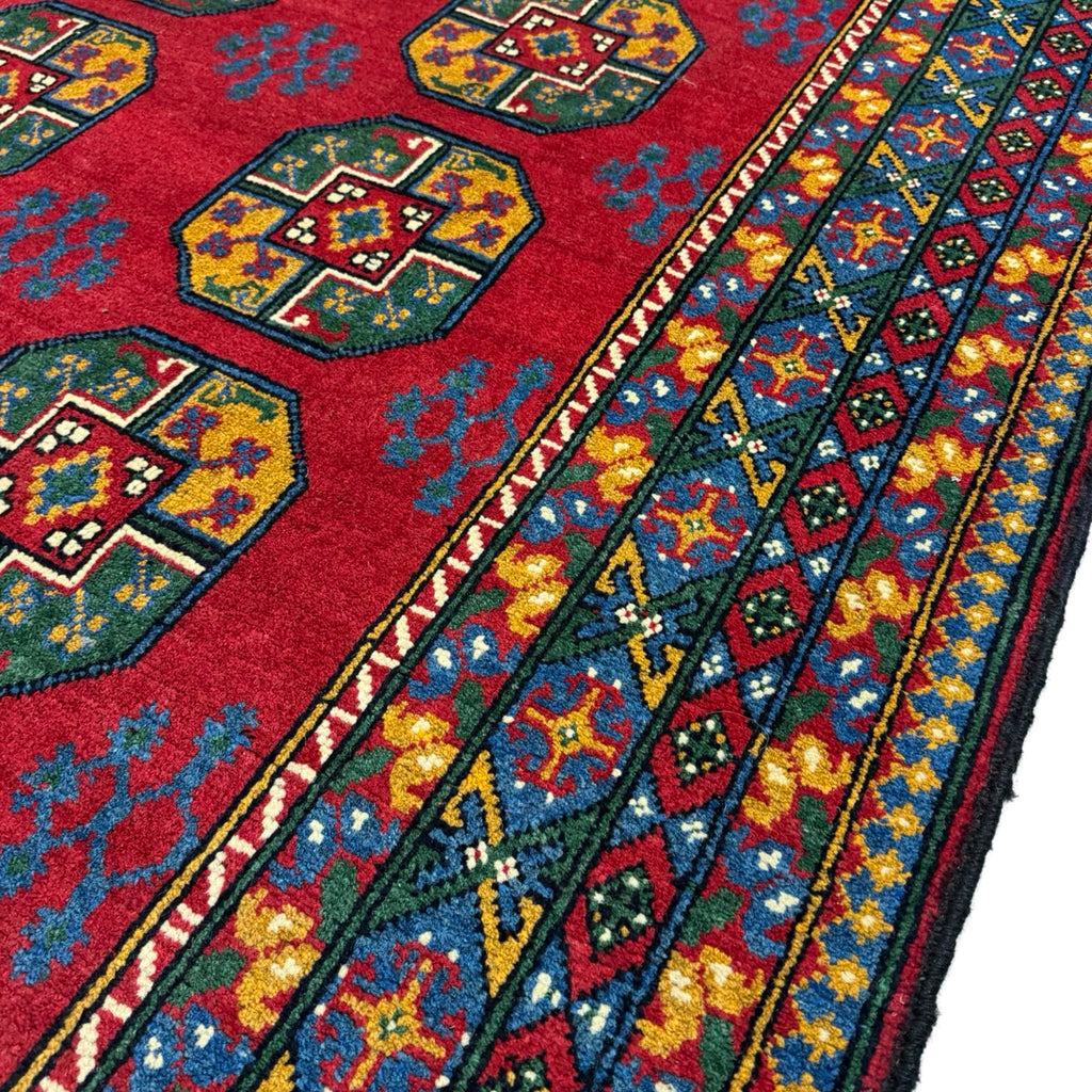 290 x 195 cm Hand-Knotted Afghan Akche Bokhara Geometric Rug