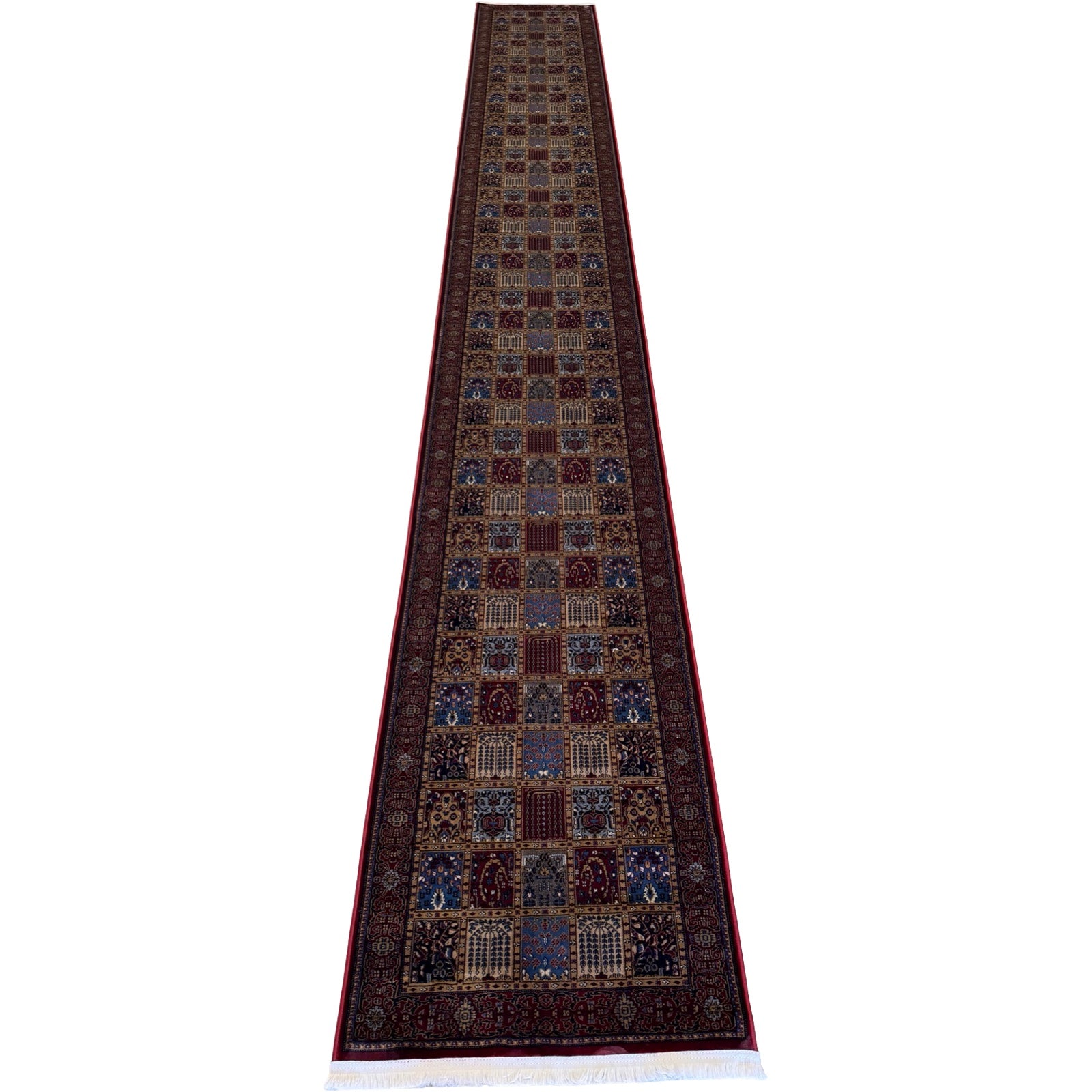 600 x 80cm Persian Bakhtiari Garden – Red Runner Rug