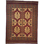 287 x 194 cm Kilim-Barjesta with Four Tree-of-Life Panels – Hand Woven Wool Rug